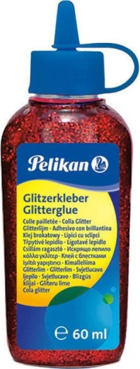 Pelikan Glitterglue Κόλλα Κόκκινη 60ml