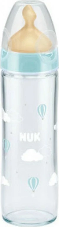 Nuk Classic Γυάλινο Μπιμπερό Πράσινο 0-6m 240ml