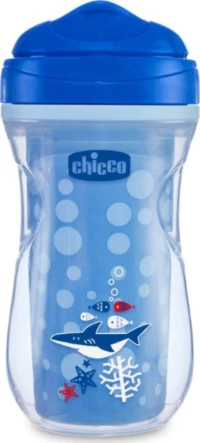 Chicco Active Cup 266ml 14m+ Blue Shark