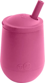 Ezpz Εκπαιδευτικό Ποτήρι Mini Cup Με Καλαμάκι 12m+ Pink