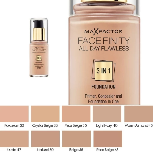 Max Factor Facefinity All Day Flawless 3 In 1 Foundation SPF20 85 Caramel 30ml