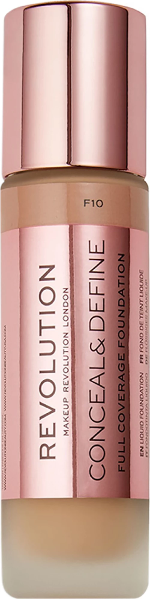 Revolution Beauty Conceal & Define Full Coverage Foundation F10 23ml