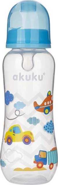 Akuku Μπιμπερό με Θηλή Σιλικόνης Μπλέ 250ml