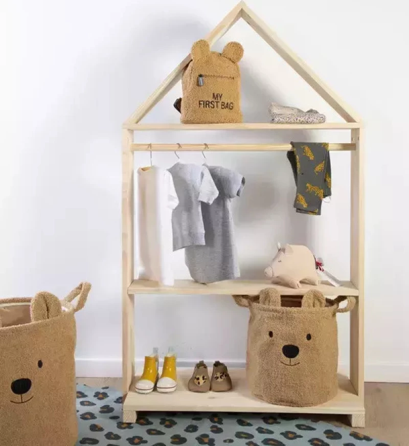 CHILDHOME Καλάθι Αρκουδάκι Childhome 40*40*40 Μπεζ