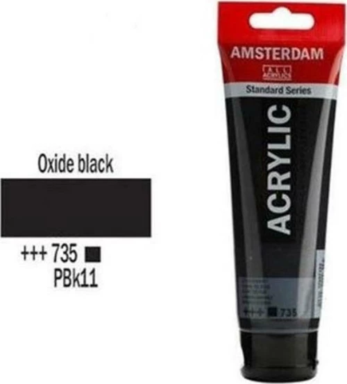 Royal Talens Amsterdam All Acrylics Standard 120ml Oxide Black 735
