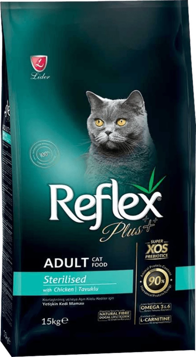 Reflex Plus Adult Cat Food Sterilised with Chicken 15kg