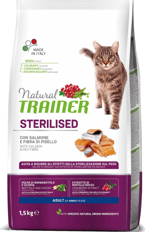 Natural Trainer Sterilised Adult Salmon 1.5kg
