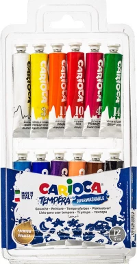 Carioca Τέμπερες 12ml 12τμχ Πολύχρωμο
