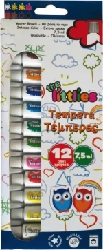 The Littlies Τέμπερες 7.5ml 12τμχ Πολύχρωμο