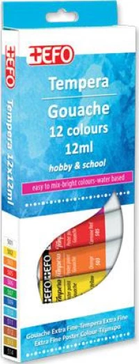 +Efo Tempera 12ml 12τμχ Πολύχρωμο