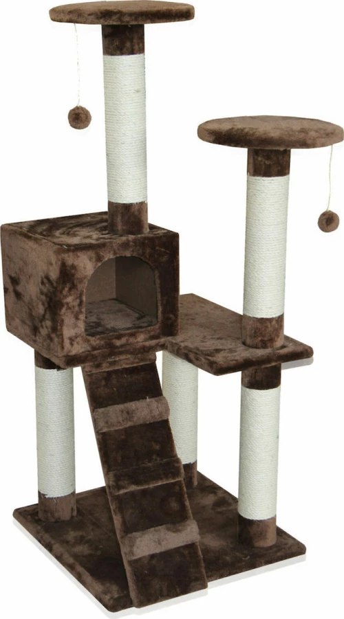Pet Interest Double Tower Brown 53x53x130cm