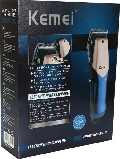 Ηλεκτρική επαναφορτιζόμενη κουρευτική μηχανή μαλλιών KM-2615 Kemei