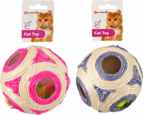 Sisal Ball Rattle + Catnips 11cm