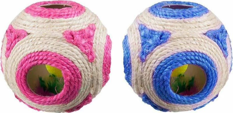 Sisal Ball Rattle + Catnips 11cm