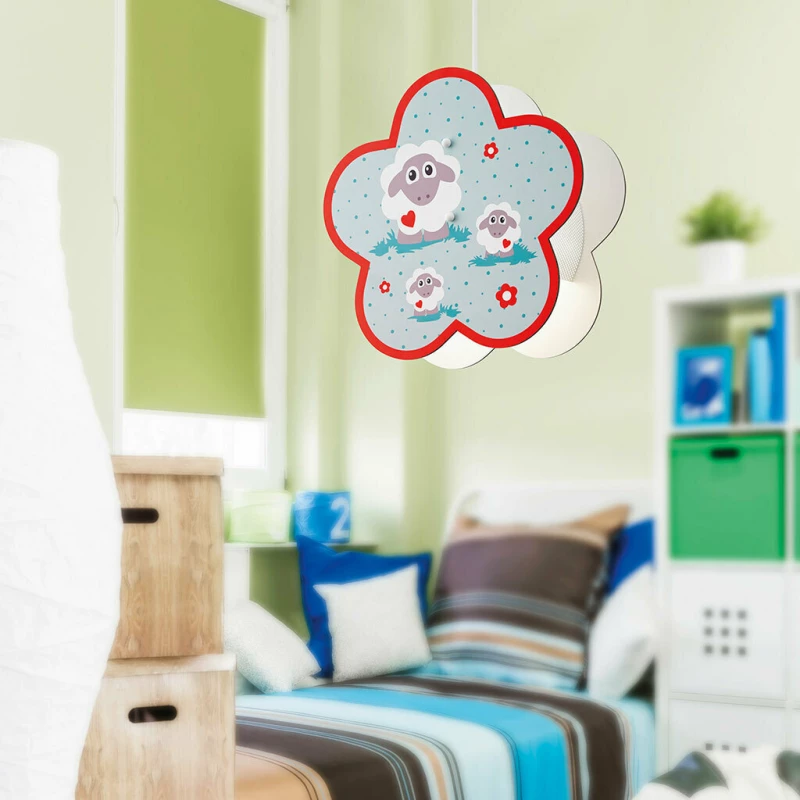 Φωτιστικό Κρεμαστό Eglo Lalelu 97706 Ξύλινο Happy Sheep