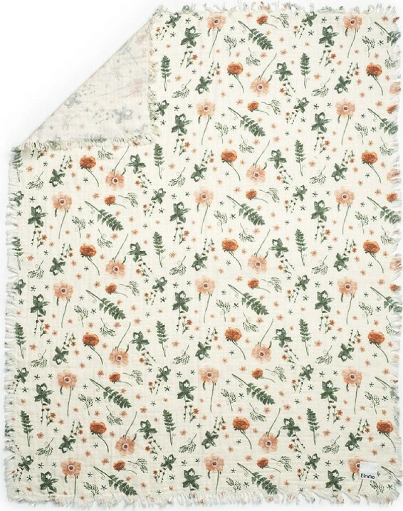 Elodie Details Κουβέρτα Αγκαλιάς & Λίκνου Soft Meadow Blossom Βαμβακερή 75x100cm