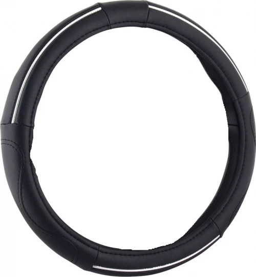 Carman Κάλυμμα Τιμονιού Χρώμιο Μαύρο 40-42cm