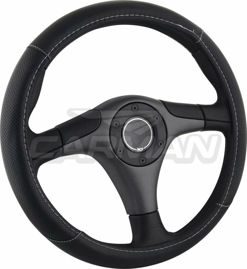 Carman Κάλυμμα Τιμονιού με Γαζιά Μαύρο 35-36cm