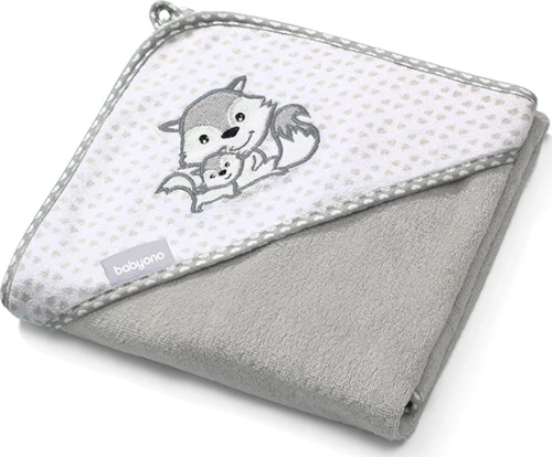 Babyono Μπαμπού με Κουκούλα Grey