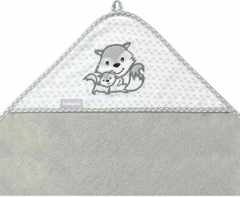 Babyono Μπαμπού με Κουκούλα Grey