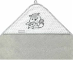 Babyono Μπαμπού με Κουκούλα Grey