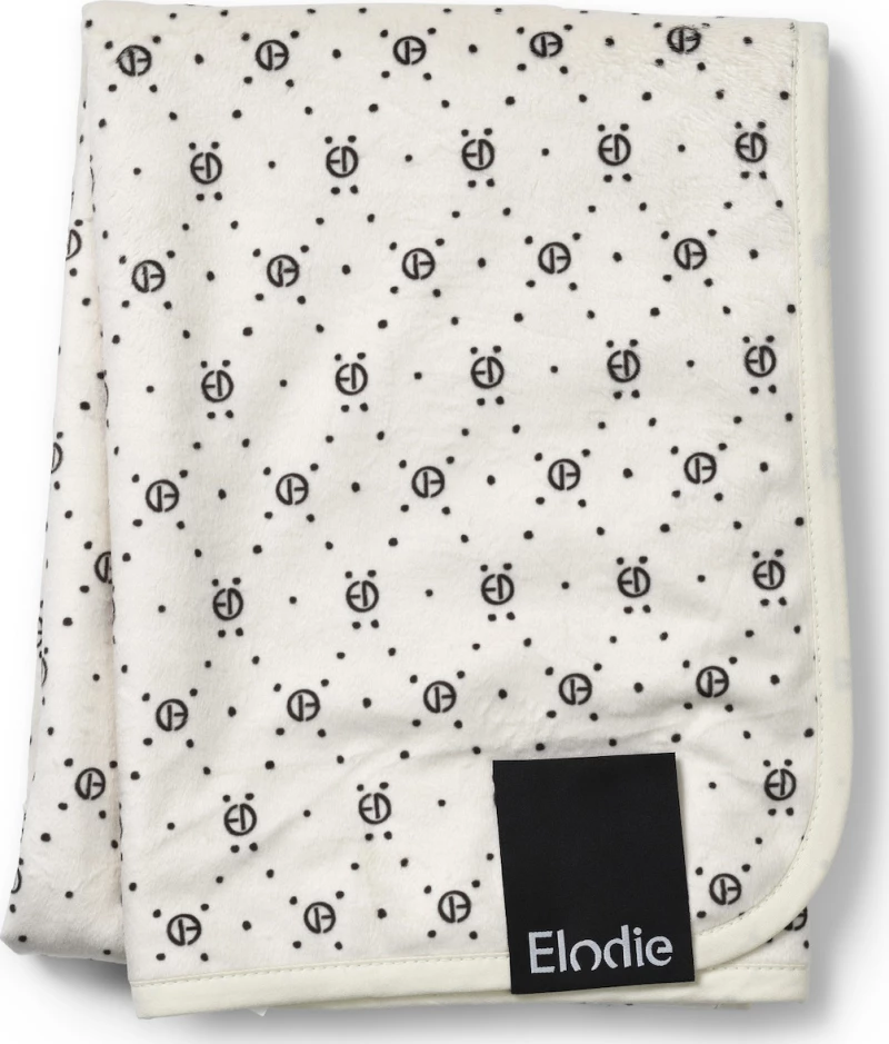 Elodie Details Κουβέρτα Αγκαλιάς & Λίκνου Pearl Velvet 75x100cm Monogram Print