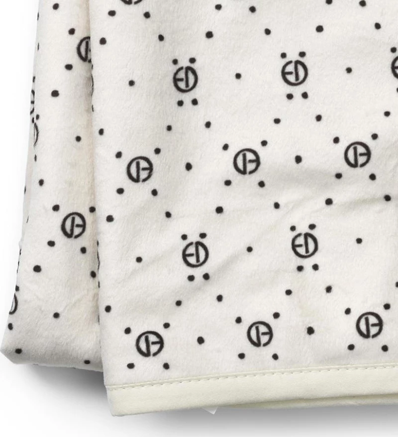 Elodie Details Κουβέρτα Αγκαλιάς & Λίκνου Pearl Velvet 75x100cm Monogram Print