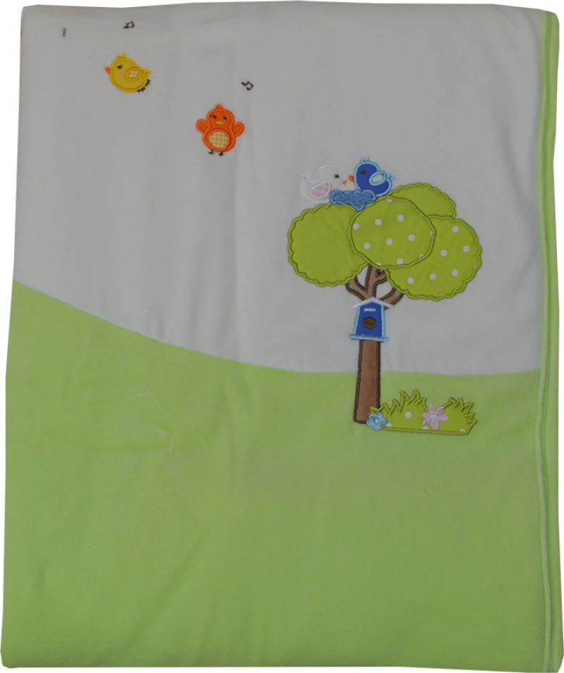 Bebe Stars Κουβέρτα Αγκαλιάς & Λίκνου Βελουτέ 90x110cm Little Birds