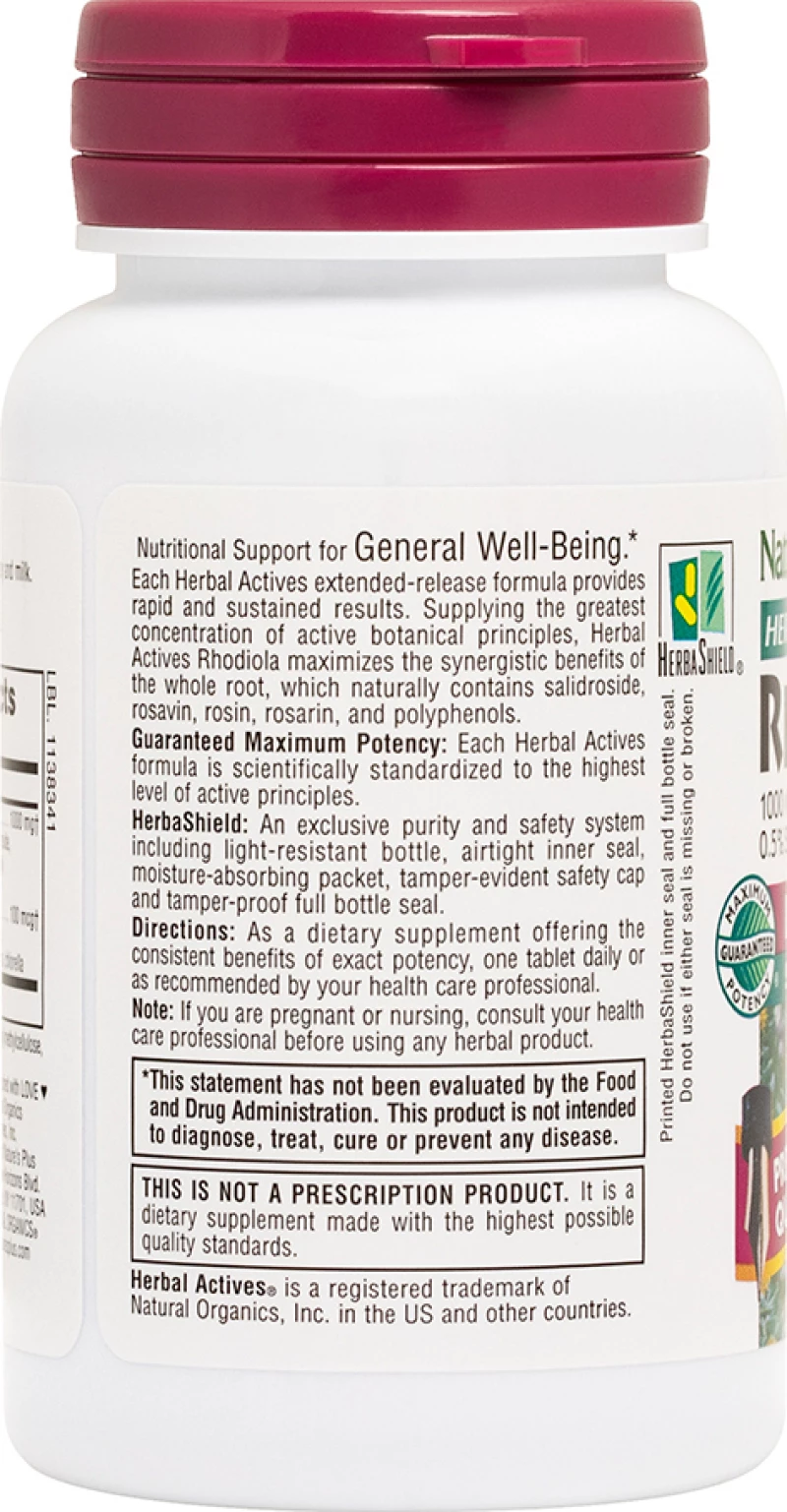 Nature's Plus Rhodiola 1000 mg Extended Release 30 ταμπλέτες