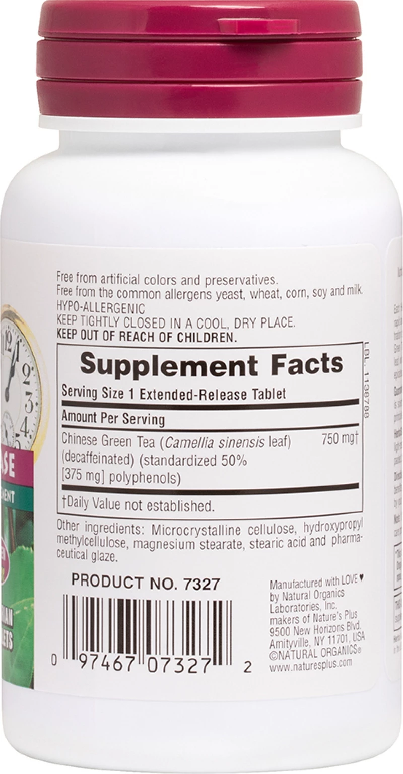 Nature's Plus Green Tea 750mg 30 ταμπλέτες
