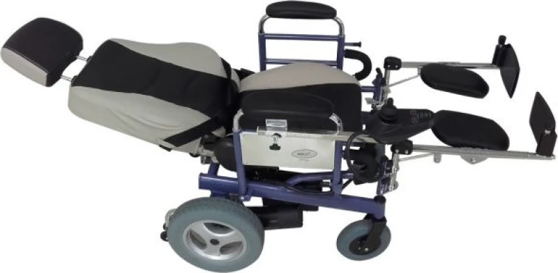 Mobiak Reclining Comfort Ηλεκτροκίνητο Αναπηρικό Αμαξίδιο Μπλε – Μπεζ 0809242