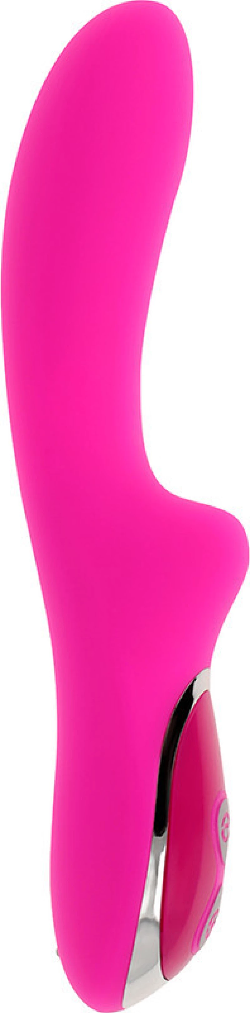 OHMAMA MAGNETIC RECHARGEABLE 10 SPEEDS SILICONE VIBRATOR 21 CM