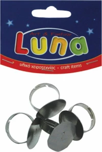 Luna Βάση Δακτυλιδιού Μεταλλική 20mm 4τμχ