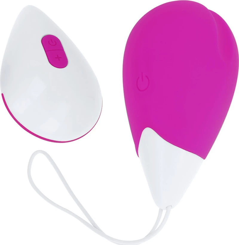 OH MAMA TEXTURED VIBRATING EGG 10 MODES - PURPLE AND WHITE