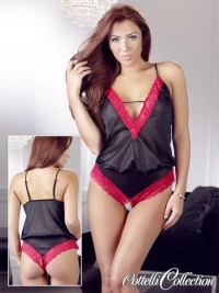 Cottelli Collection Teddy Madi Black Red