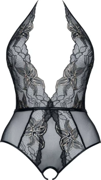 Demoniq Melissa Crotchless Teddy Black