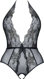 Demoniq Melissa Crotchless Teddy Black