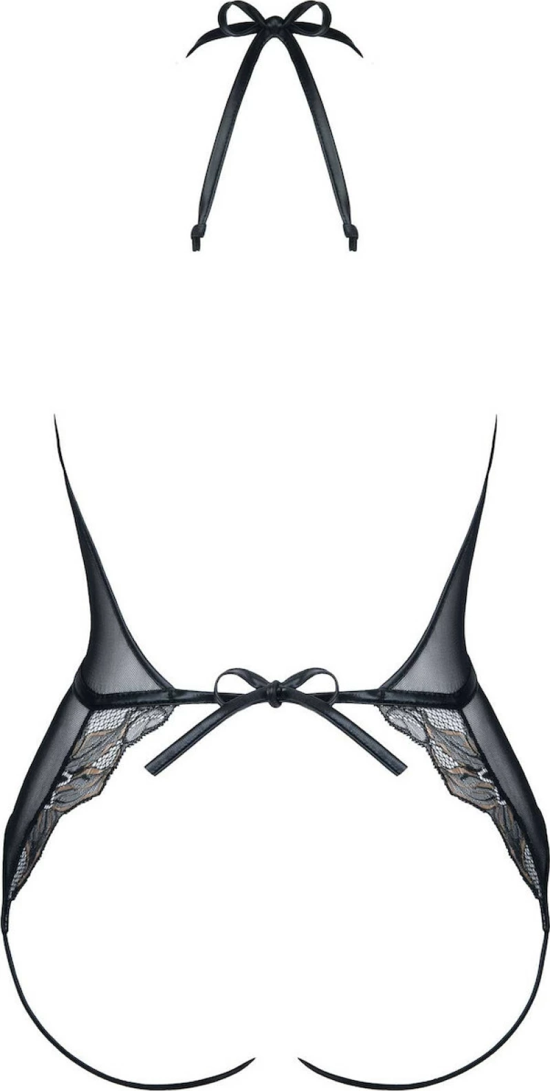 Demoniq Melissa Crotchless Teddy Black