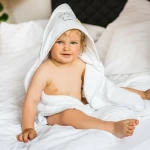 Πετσέτα με κουκούλα 100x100 Άσπρη Babyono