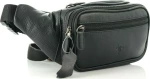 Τσαντάκι Μέσης Δερμάτινο Unisex Kion - 2178 μαύρο
