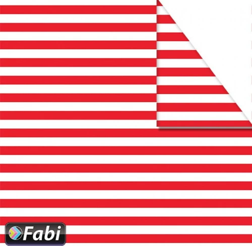 Fabi Χαρτόνι Ριγέ Κόκκινο 50x70cm 1τμχ