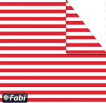 Fabi Χαρτόνι Ριγέ Κόκκινο 50x70cm 1τμχ