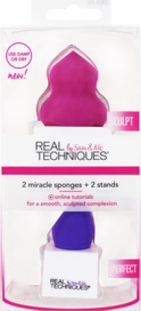 Real Techniques 2 Miracle Sponges & 2 Stands
