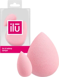 Ilu Raindrop Makeup Sponges Mini Large Pink