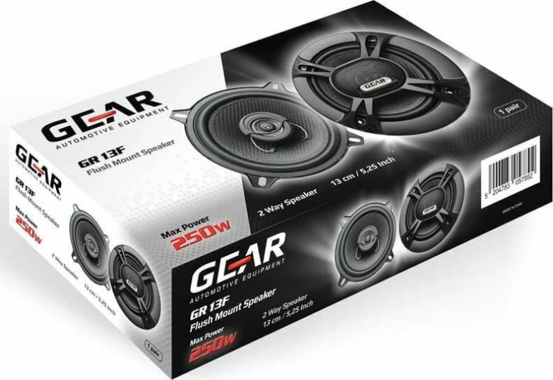 Gear GR-13F Ζεύγος Ομοαξονικών Ηχείων (5.25"-13cm) Ισχύος 250Watt/4Ω