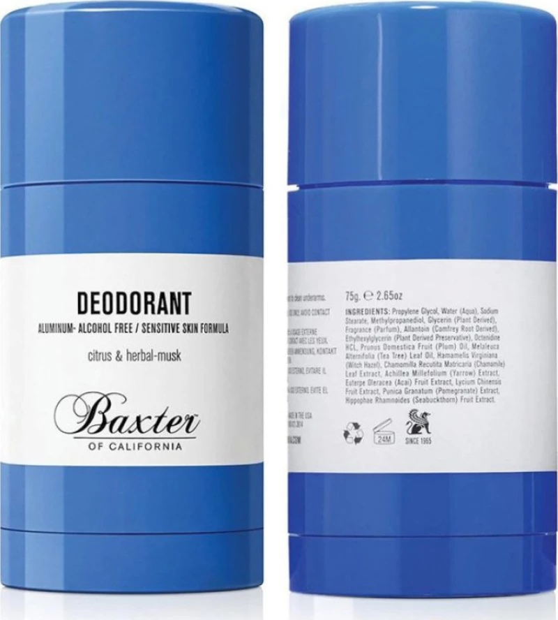 Baxter Of California Deodorant Sensitive Formula Citrus & Herbal Musk Stick 75gr