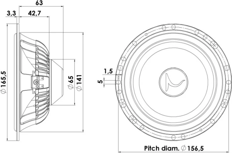 ScanSpeak Discovery 16W/4434G00 16.5cm Midwoofer 4Ohm