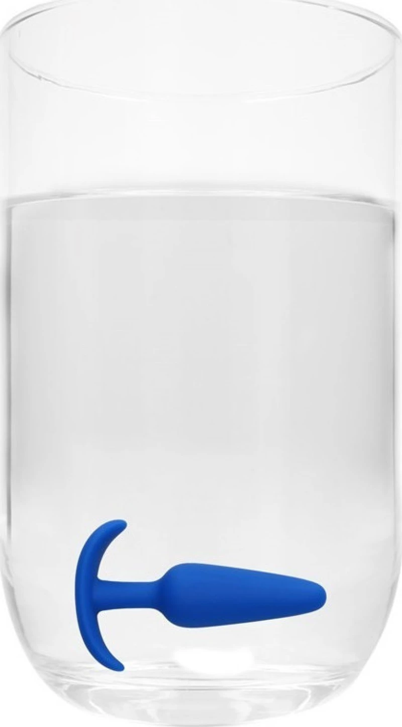 Shots Slim Butt Plug Blue 7.5cm