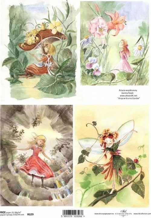ITD Collection Ριζόχαρτο "Fairies" 21x29.7cm
