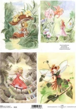 ITD Collection Ριζόχαρτο "Fairies" 21x29.7cm